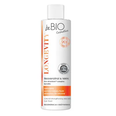 beBIO Cosmetics Longevity, fluido naturale rinforzante all'aloe vera per capelli, 100 ml