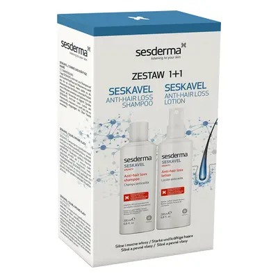 Kit Sesderma Seskavel, shampoo anticaduta per capelli, 200 ml + emulsione per capelli, 200 ml