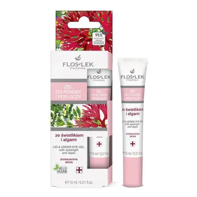 Flos-Lek Pharma, Gel palpebre e occhi con lucernario e alghe, 15 ml