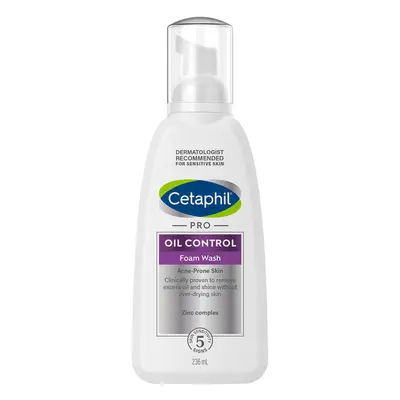 Cetaphil Pro Oil Control, schiuma detergente per il viso, pelle a tendenza acneica, 236 ml