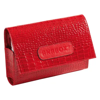 Anabox De Lux, astuccio settimanale per medicinali, con custodia, laccato rosso