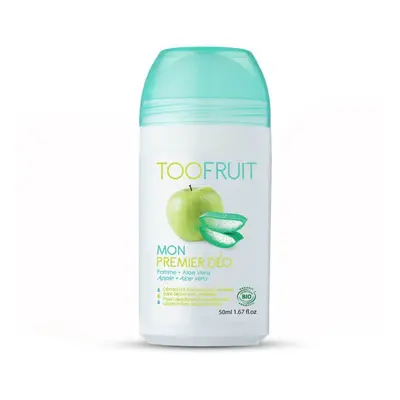 Toofruit, deodorante antibatterico in pallina per bambini, mela e aloe vera, 50 ml