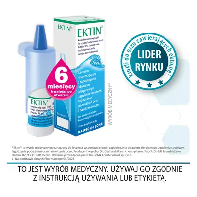 Gocce per gli occhi Ektin 10ml - Integratore Idratante per Occhi Sani