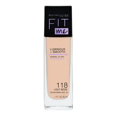 Fondotinta Luminoso e Levigante Maybelline Fit Me 118 Beige Chiaro, 30ml