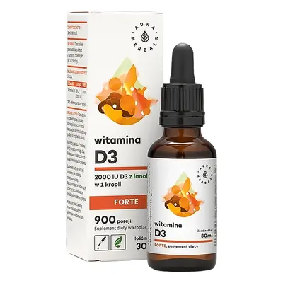 Aura Herbals Vitamina D3 Forte 2000 UI, gocce, 30 ml