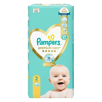 Pannolini Premium Care, n. 2, 4-8 Kg, 46 pezzi, Pampers