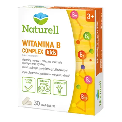 Naturell Vitamin B Complex Kids, per bambini a partire da 3 anni, 30 capsule