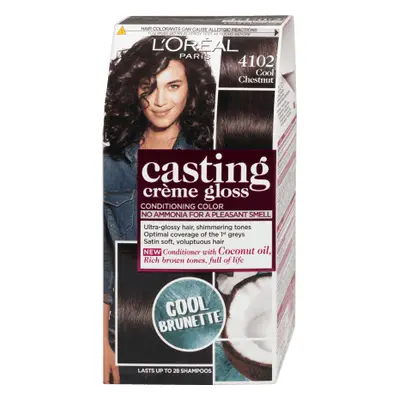 Loreal Paris Casting Creme GLOSS Tintura per capelli 410 marrone glaciale, 1 pz