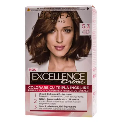 Loreal Paris EXCELLENCE CREME Tintura permanente per capelli con ammoniaca 5.3, 1 pz