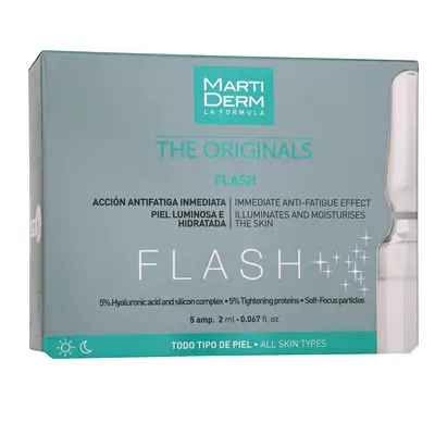 MartiDerm The Originals Flash, siero illuminante con effetto anti-fatica, 2 ml x 5 fiale