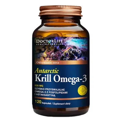 Doctor Life Antarctic Krill Omega-3, Olio di krill antartico, 120 capsule