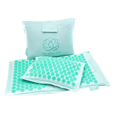 Rea Soul Mat, tappetino per agopressione con cuscino, lino, menta + borsa in omaggio