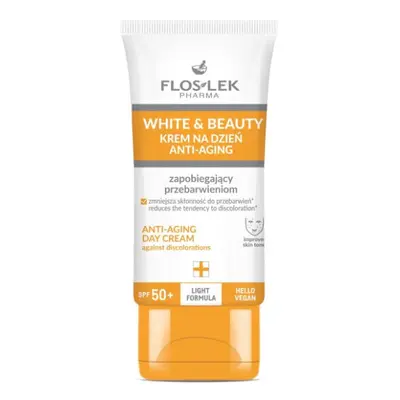 Flos-Lek Pharma White amp; Beauty Crema giorno anti-età SPF50+, 30 ml