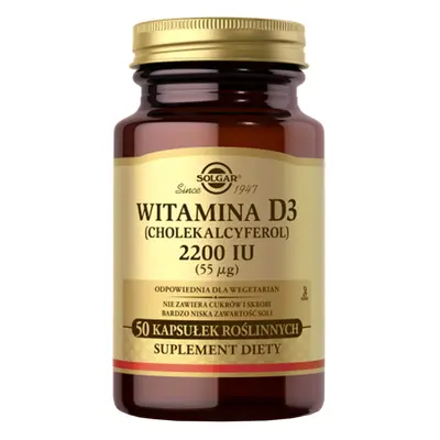 Solgar, Vitamina D3 2200 UI, 50 capsule