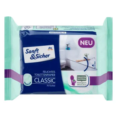 Carta igienica umidificata Sanft&Sicher Classic Sensitive, 70 pz