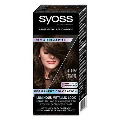 Syoss Color Colore permanente per capelli 3-89 Caffè Ambra, 1 pz