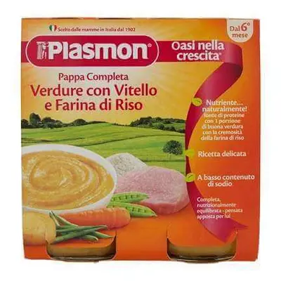 Plasmon Omogeneizzato Pappa Completa Verdure Vitello Farina Riso