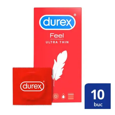 Preservativi Feel Ultra Thin, 10 pezzi, Durex