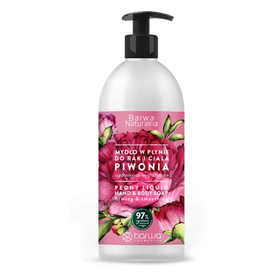 Barwa Natural, sapone liquido per mani e corpo alla peonia, 500 ml