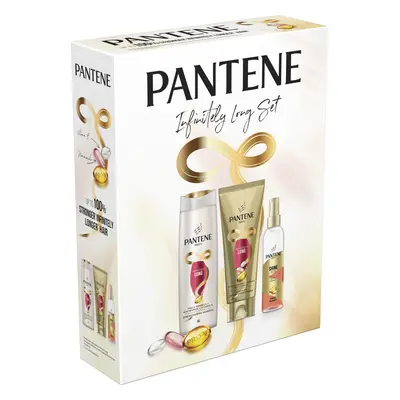 Pantene Infinite Box Set, Shampoo rinforzante, 400 ml + Siero rinforzante senza risciacquo, 200 