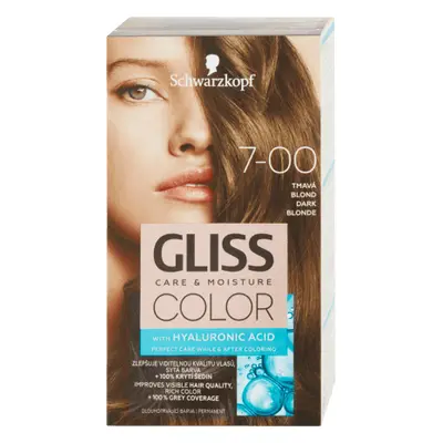 Schwarzkopf Gliss Color Tintura permanente per capelli 7-00 Biondo scuro, 1 pz