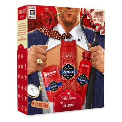 Set Old Spice Gentleman, deodorante, stick, Captain, 50 ml + deodorante, spray, Captain, 150 ml 