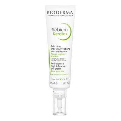 Bioderma Sebium Kerato+, gel-crema contro le imperfezioni per la pelle a tendenza acneica, 30 ml