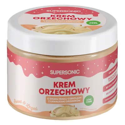 Supersonic, crema croccante alle noci, gusto cioccolato bianco con pezzi di noce, 250 g