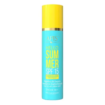 Apis Hello Summer, Nebbia per il viso con nettare cellulare, SPF 15, 150 ml