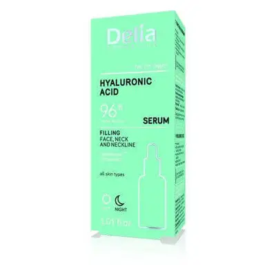 Siero antirughe per viso, collo e décolleté Riempimento acido ialuronico, 30 ml, Delia Cosmetics