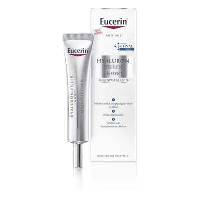 Eucerin Hyaluron-Filler, crema antirughe per il contorno occhi, SPF 15, 15 ml