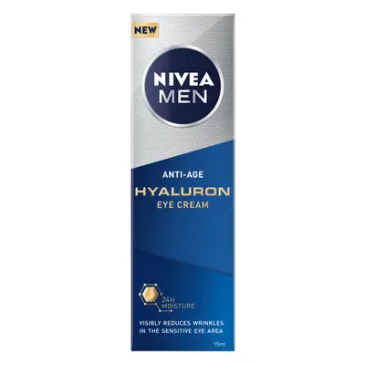 Nivea Men Hyaluron, crema antirughe per il contorno occhi, 15 ml