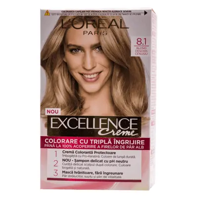 Loreal Paris EXCELLENCE CREME Tintura permanente per capelli con ammoniaca 8.1, 1 pz