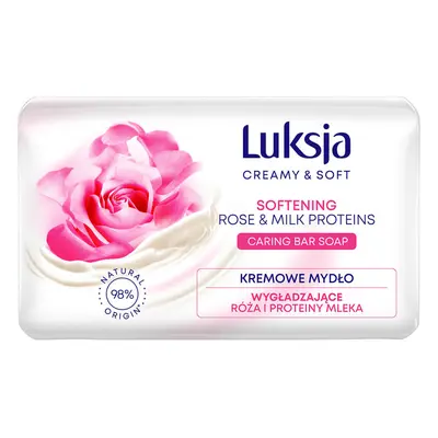 Luxja Creamy & Soft, sapone cremoso, lisciante, alle proteine della rosa e del latte, 90 g