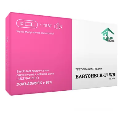 LabHome Babycheck-1, test di gravidanza WB da puntura di sangue, 1 pezzo