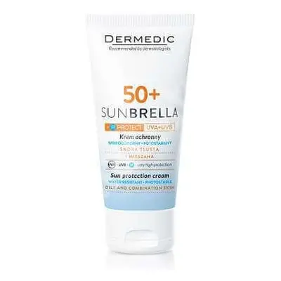 Crema solare protettiva SPF 50+ per pelle mista-grassa a tendenza acneica Sunbrella, 50 g, Derme