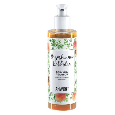 Anwen Pesca e Coriandolo, shampoo delicato per cuoio capelluto secco e sensibile, 200ml