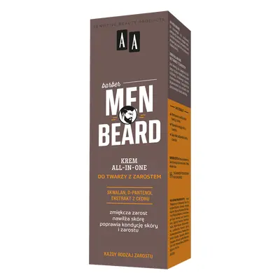 AA Men Beard, crema per peli del viso tutto in uno, 50 ml