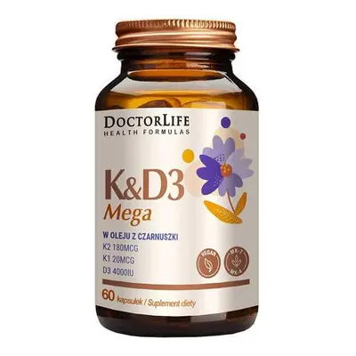 Mega K2+D3 con Olio di Nigella, Integratore 60 Capsule