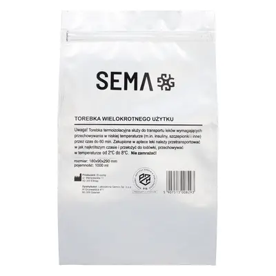 SEMA Protect, sacchetto isolato per la conservazione dei farmaci, 180 mm x 90 mm x 290 mm, 1 pz.