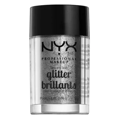 NYX Trucco Professionale Viso e Corpo Glitter - Argento 2,5 g