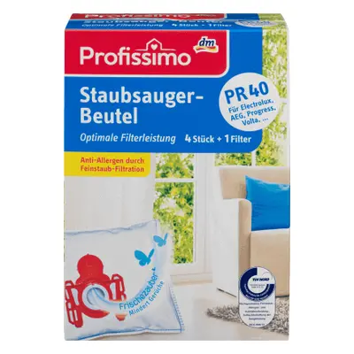 Profissimo Sacchetti per aspirapolvere PR40 e un filtro, 4 pz