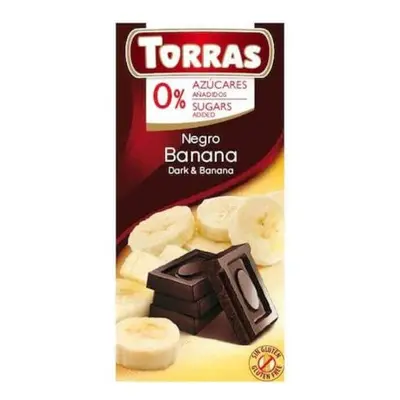 Cioccolato fondente con banana senza zucchero e senza glutine 75g