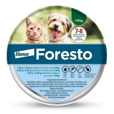 Collare Foresto per cani e gatti fino a 8 kg 1×1 pz, antiparassitario