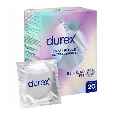 Durex Invisible, preservativi extra umidi, super sottili, 20 pezzi