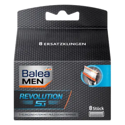 Balea MEN Revolution 5.1 lame di ricambio per rasoio 8 pz, 8 pz