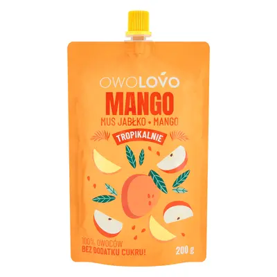 Owolovo Tropically Mango Mousse al mango in tubetto, 200 g