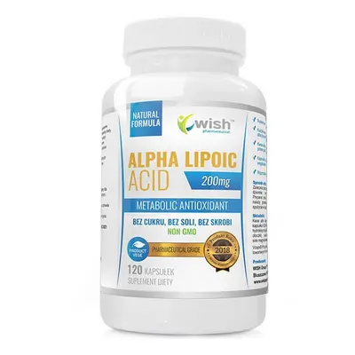 Wish, Acido alfa lipoico ALA 200 mg, 120 capsule