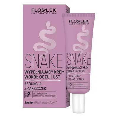 Floslek Laboratorium Snake, crema riempitiva per il contorno occhi e labbra, 30 ml