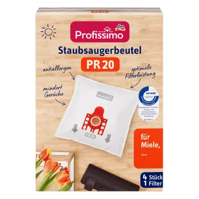 Profissimo Sacchetti per aspirapolvere PR20 e un filtro, 4 pz